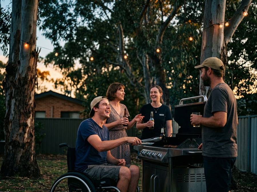 Backyard barbecue with friends